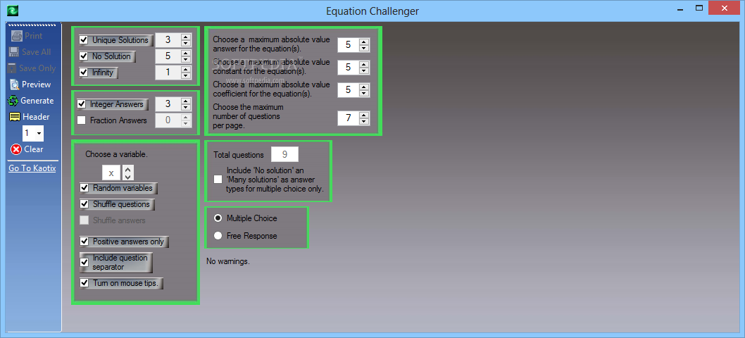 Equation Challenger