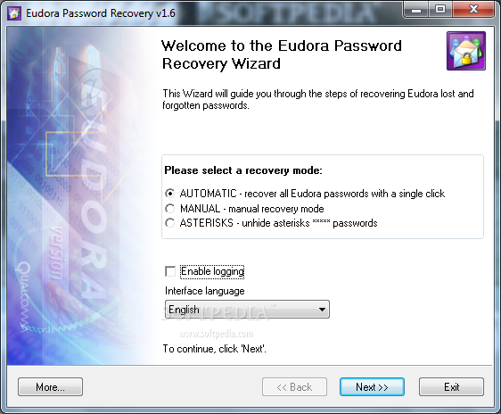 Eudora Password Recovery