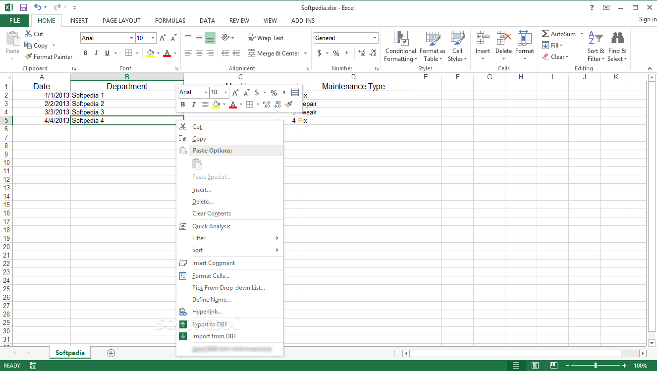 Excel DbfMate