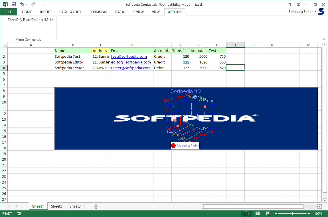 ThreeDify Excel Grapher