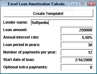 Excel Loan Amortization Calculator Template Software