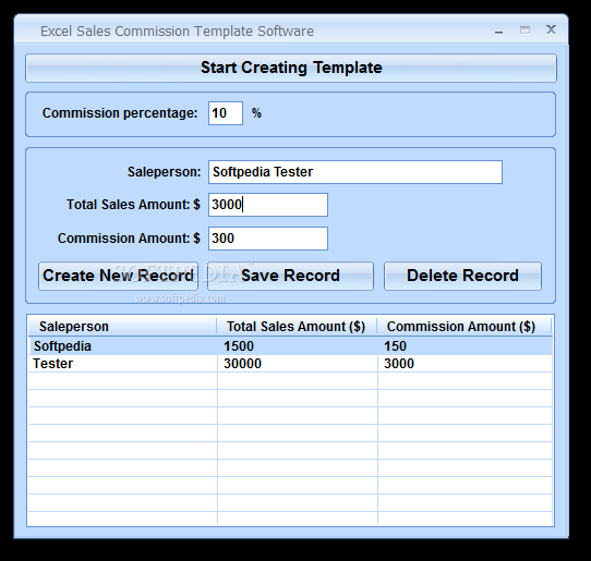 Excel Sales Commission Template Software