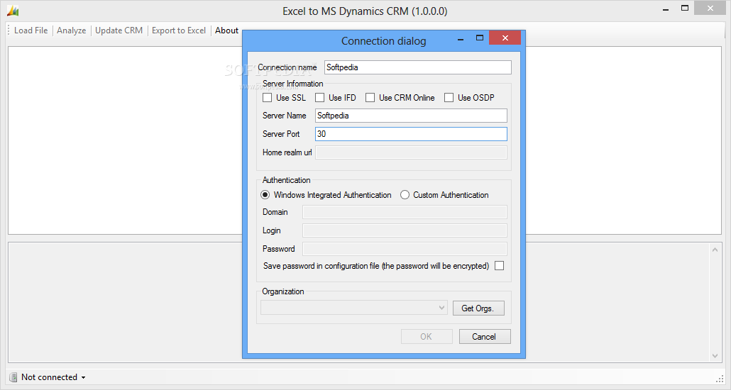 Excel to MS Dynamics CRM