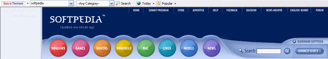ExtraTorrent Toolbar for Internet Explorer