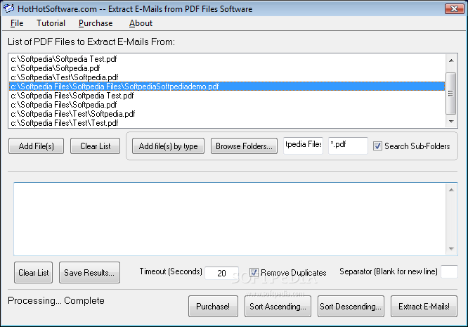 Extract E-mails from PDF Files Software
