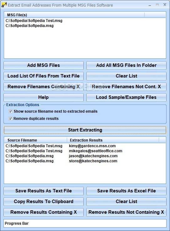 Extract Email Addresses From Multiple MSG Files Software