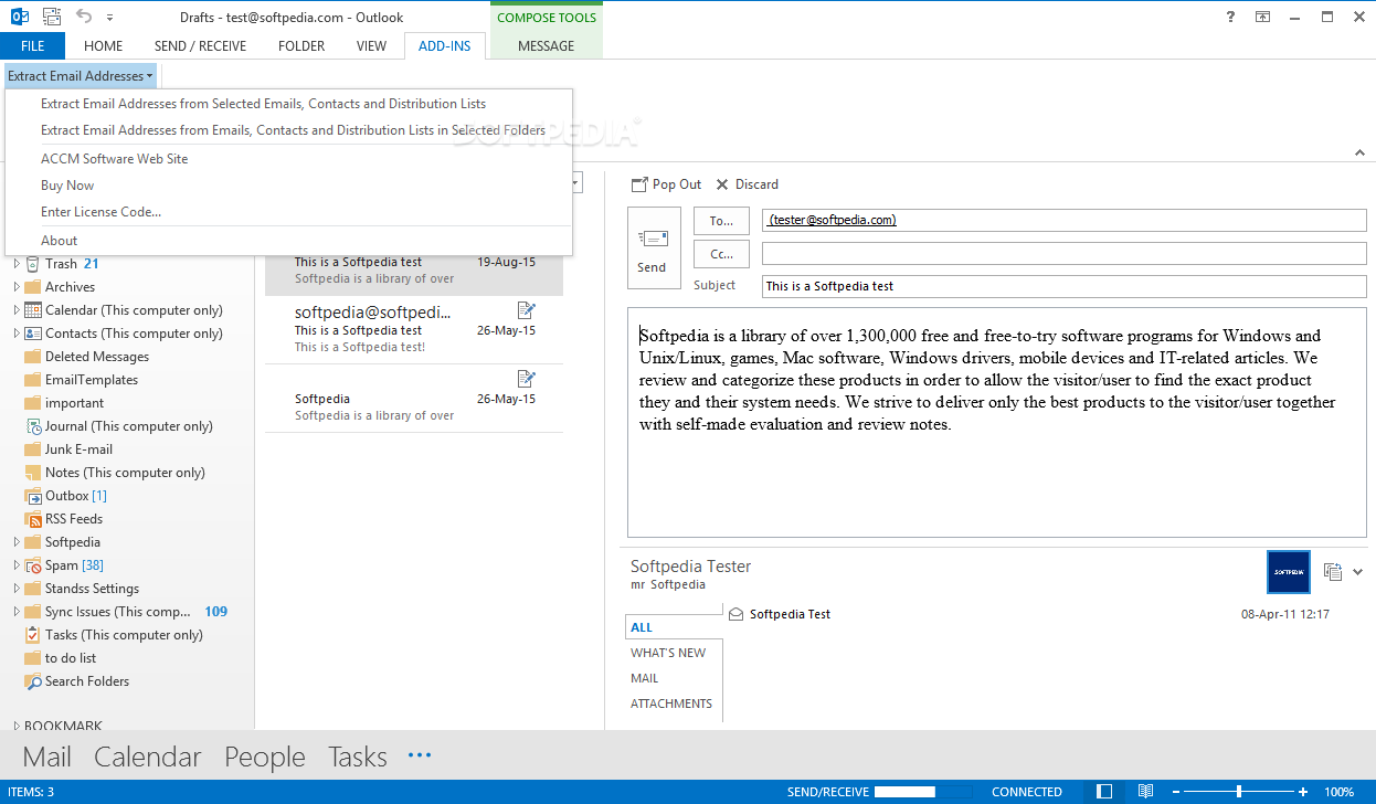 Extract Email Addresses from Outlook