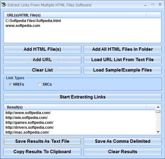 Extract Links From Multiple HTML Files Software