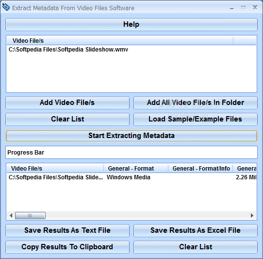 Extract Metadata From Video Files Software