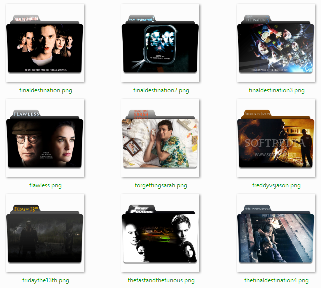 F movies folder icon pack