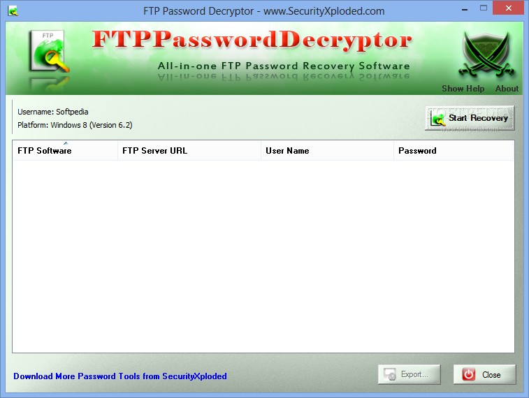 FTP Password Decryptor Portable