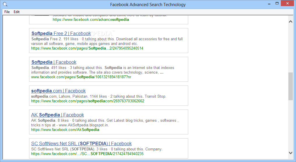 Facebook Advanced Search Technology