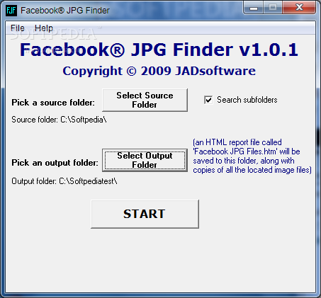 Facebook JPG Finder