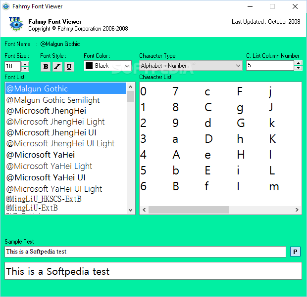 Fahmy Font Viewer