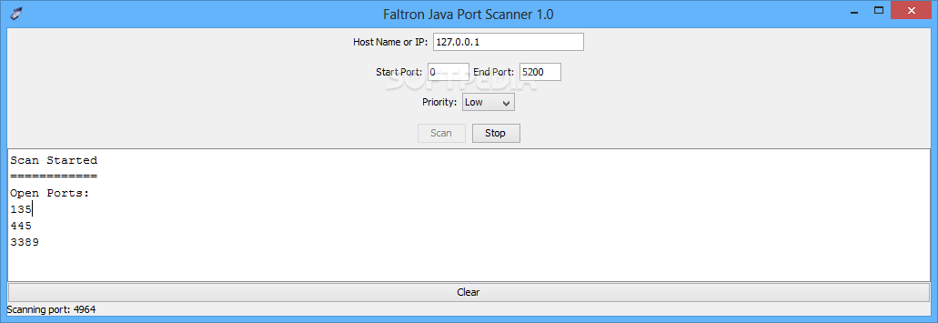 Faltron Java Port Scanner
