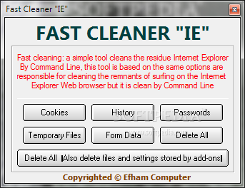 Fast Cleaner "IE"