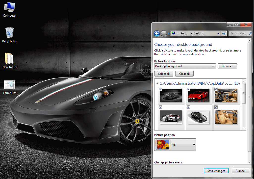 Ferrari Fizz Windows 7 Theme