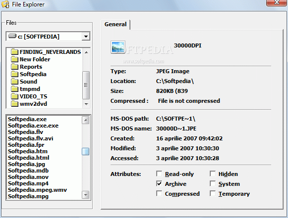 File Attribute Explorer