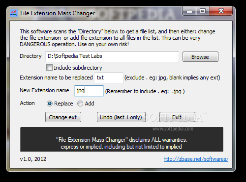 mass file extension changer