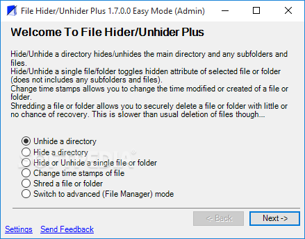 File Hider/Unhider Plus