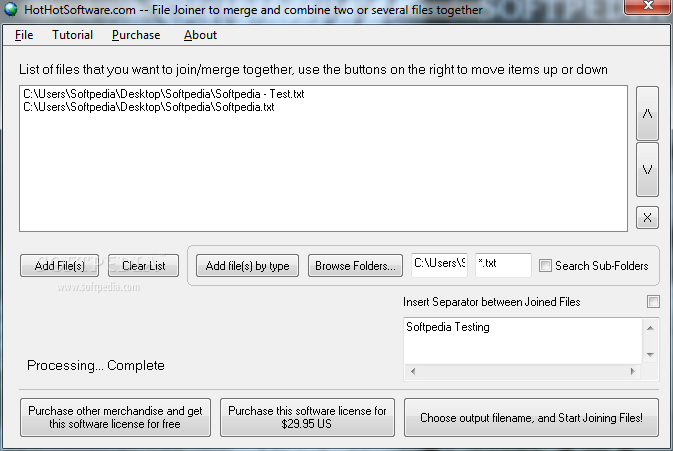 File Joiner to Merge and Combine Two or Several Files Software