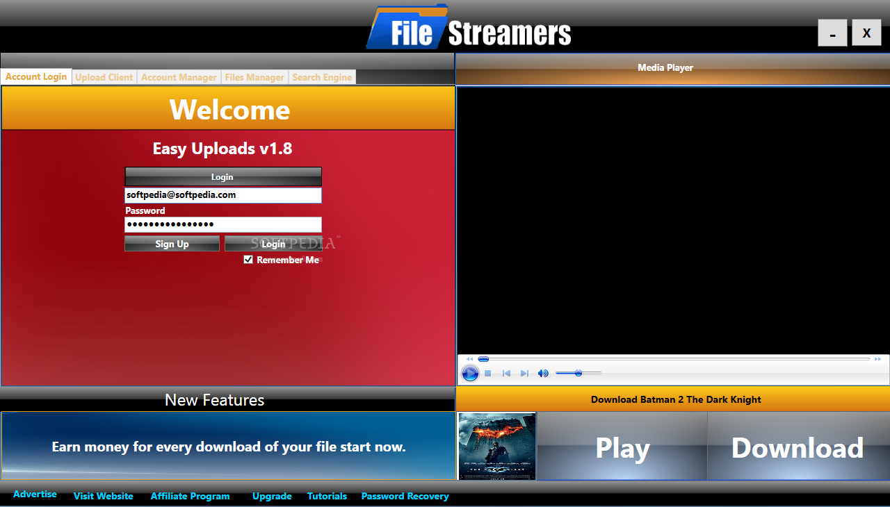 File Streamers Easy Uploads