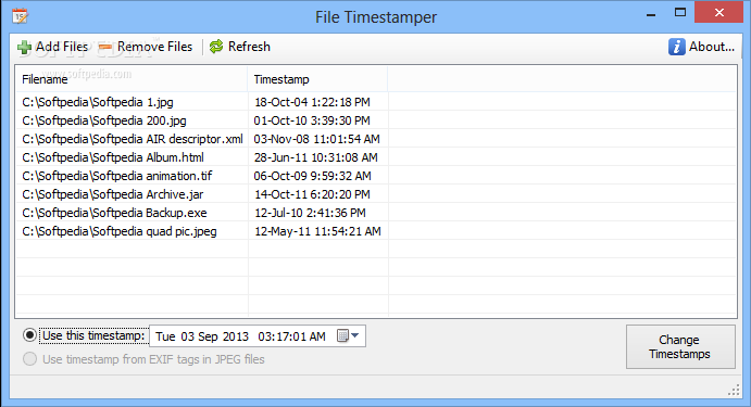 File Timestamper