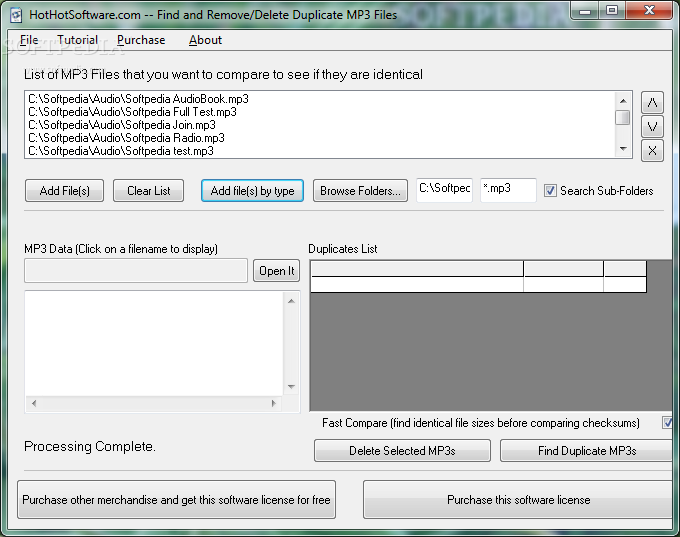 Find and Remove/Delete Duplicate MP3 Files