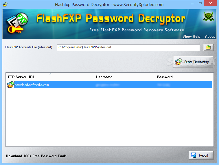 FlashFXPPasswordDecryptor