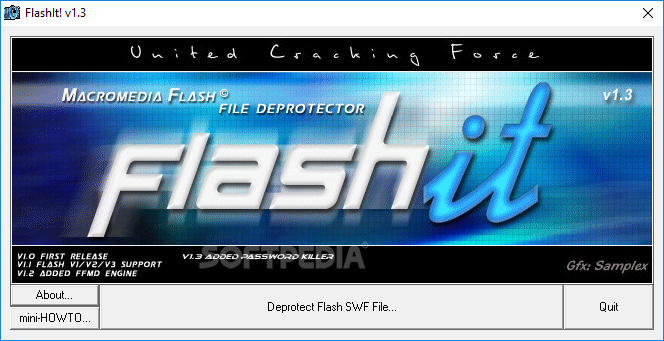 FlashIt! - Macromedia Flash SWF Files Deprotector