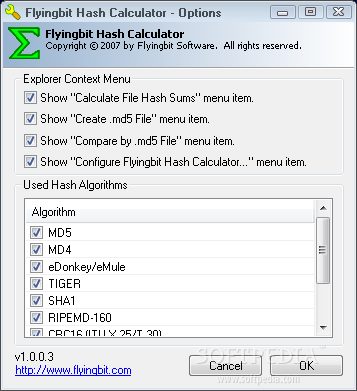 FlyingBit Hash Calculator