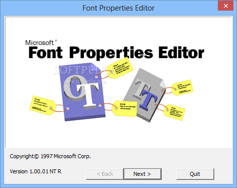Font Properties Editor