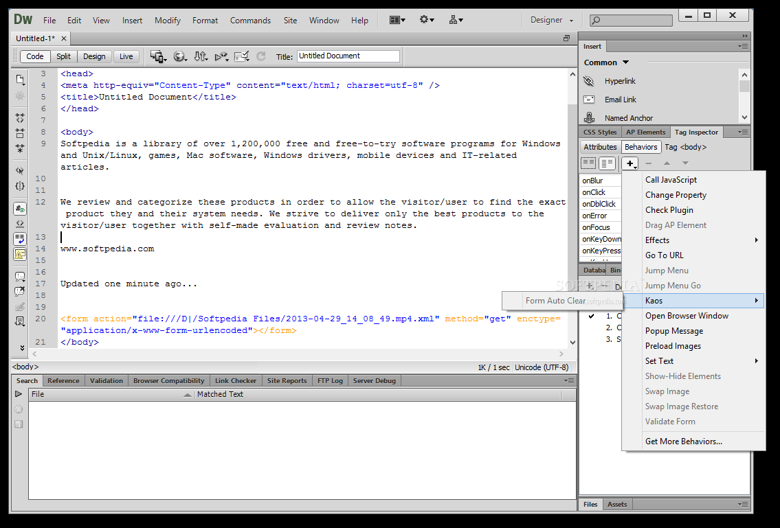 Form Auto Clear for Dreamweaver
