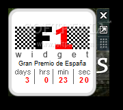 Formula 1 Widget