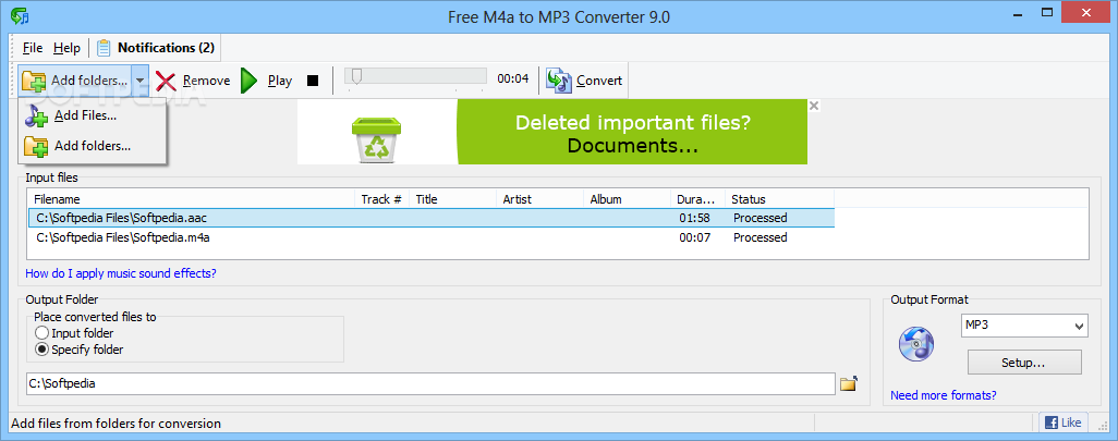 Free M4a to MP3 Converter X