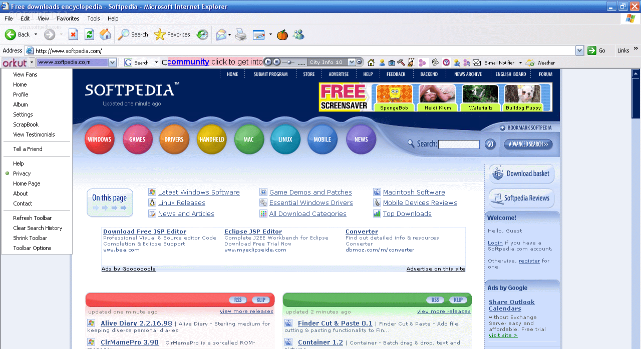 Free Orkut Toolbar