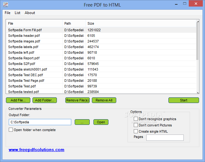 Free PDF to HTML