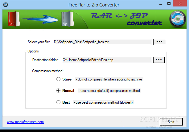Free Rar to Zip Converter