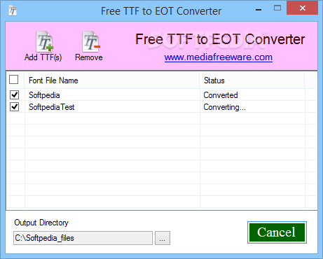 Free TTF to EOT Converter