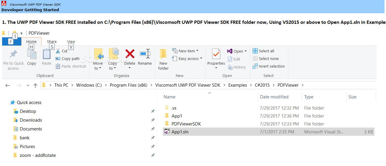 Free UWP PDF Viewer SDK