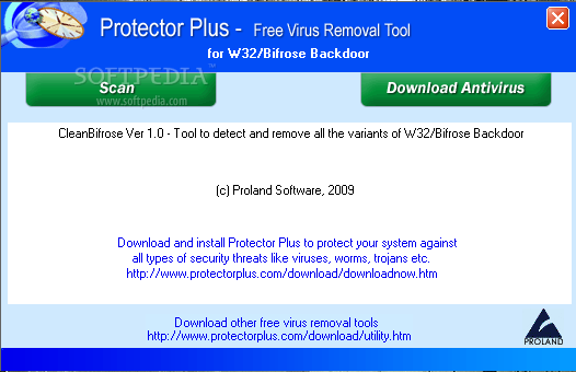 Free Virus Removal Tool for W32/Bifrose Backdoor