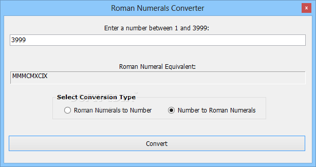 Roman Numerals Converter