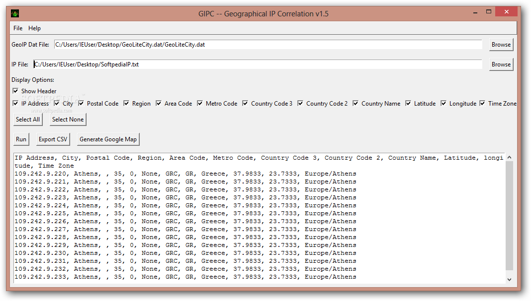 GIPC (Geographical IP Correlation)