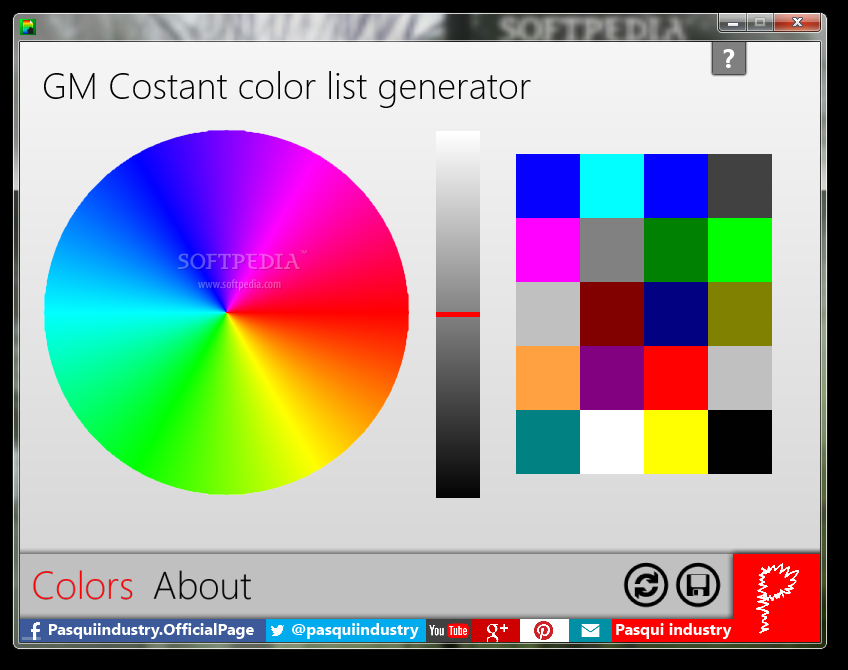 GM Costant colors list generator