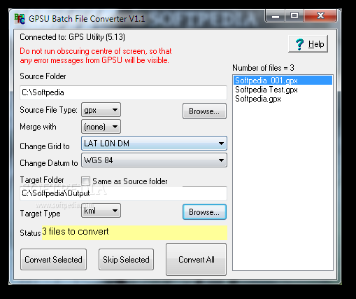 GPSU Batch File Converter