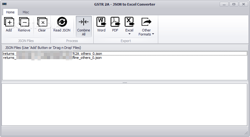 GSTR 2A - JSON to Excel Converter