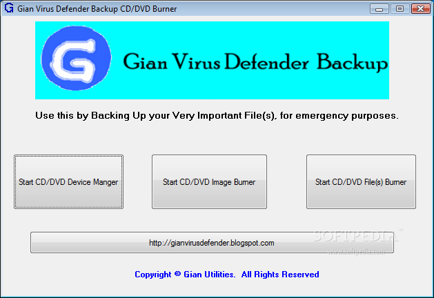 GVD Backup CD/DVD Burner