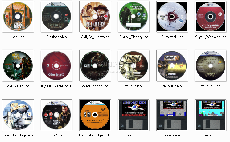 Game CD DVD Diskette Icons