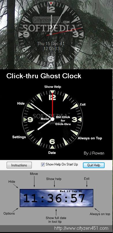 Click-thru Ghost Clock
