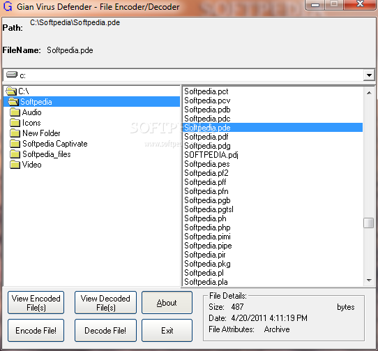 Gian Virus Defender - File Encoder/Decoder